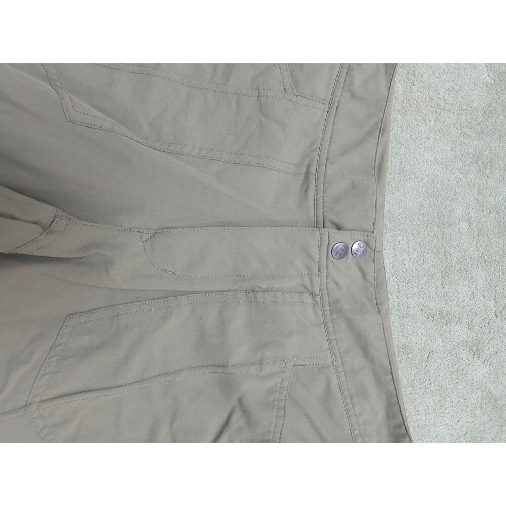 REI Womens Green Nylon Hiking Casual Beach Active Bermuda Shorts UPF 50 sz 4 - Picture 2 of 13